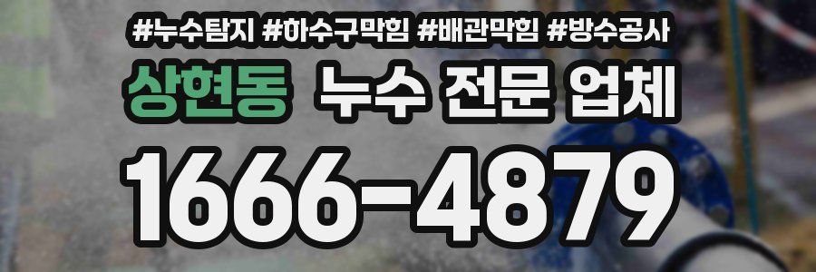 상현동 누수 전문 업체