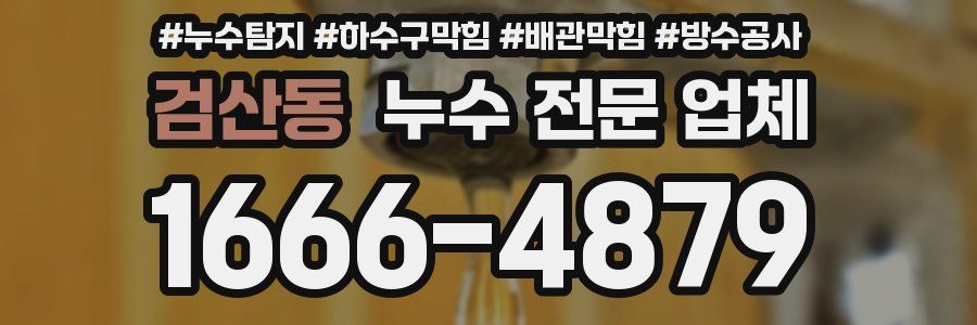 검산동 누수 전문 업체