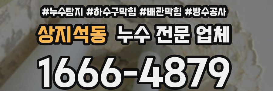 상지석동 누수 전문 업체