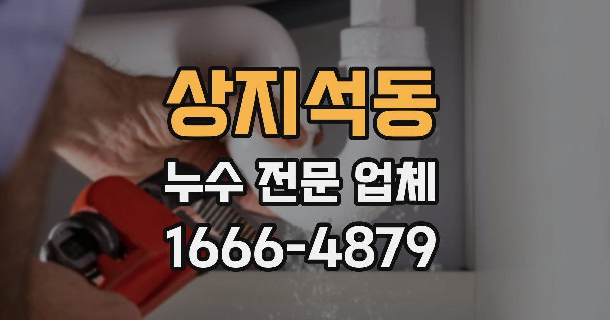상지석동 누수 전문 업체