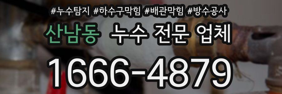 산남동 누수 전문 업체