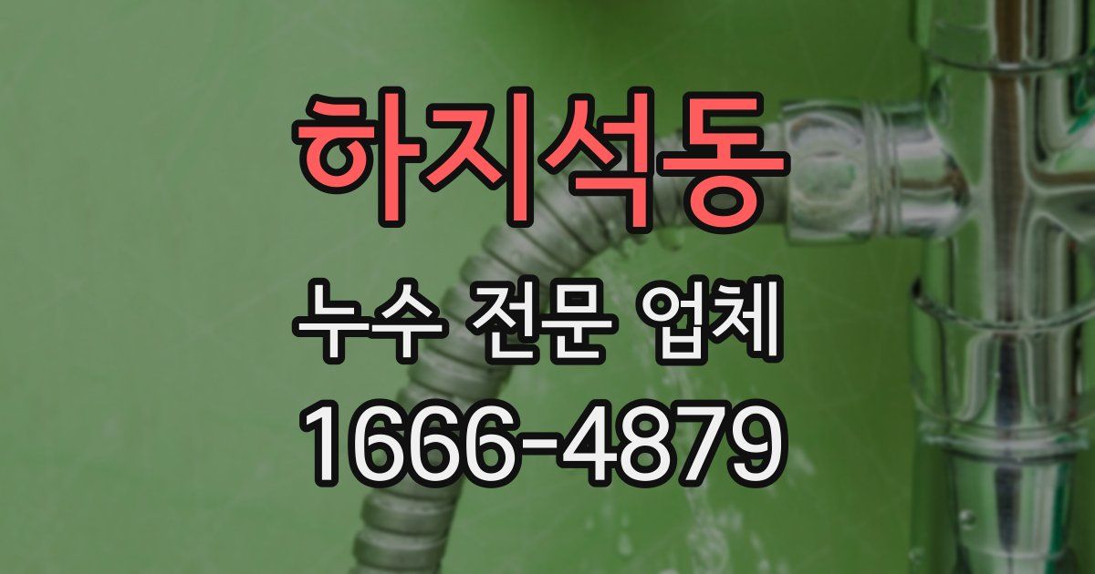 하지석동 누수 전문 업체