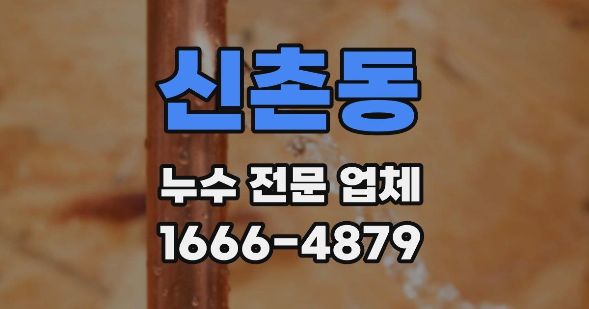 신촌동 누수 전문 업체