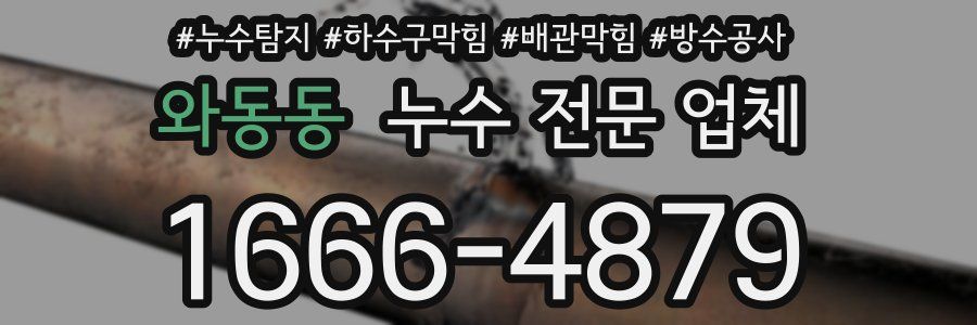 와동동 누수 전문 업체