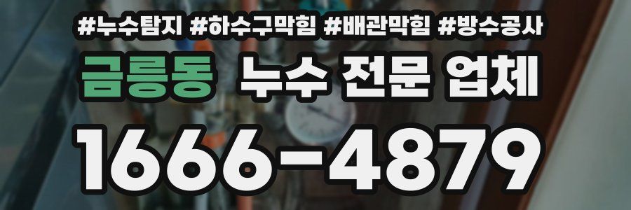 금릉동 누수 전문 업체