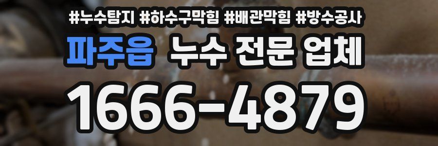 파주읍 누수 전문 업체