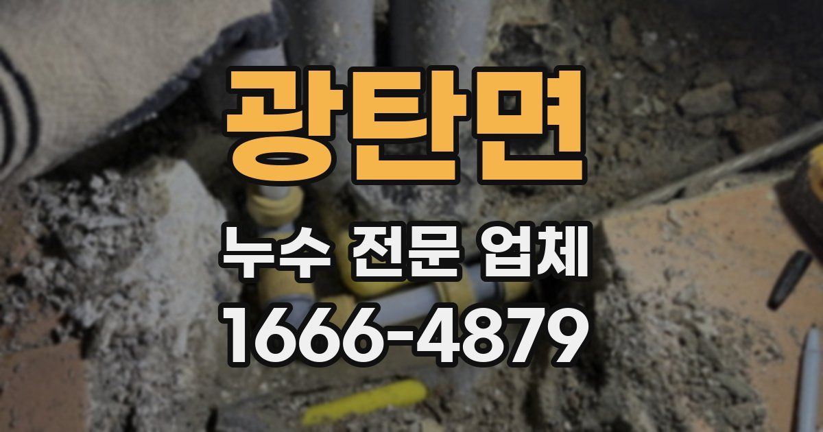 광탄면 누수 전문 업체
