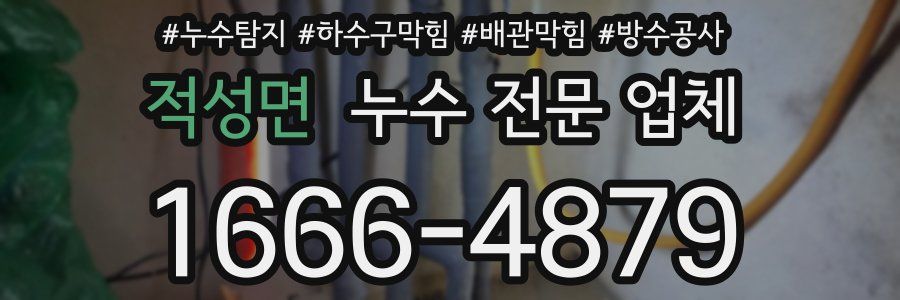 적성면 누수 전문 업체