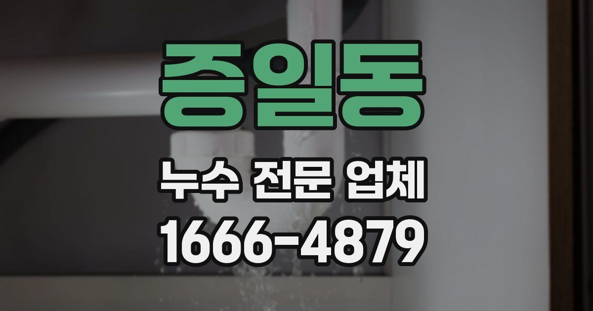 증일동 누수 전문 업체