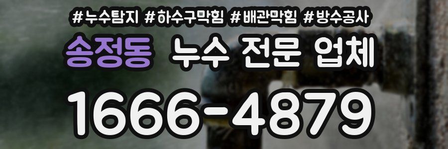 송정동 누수 전문 업체