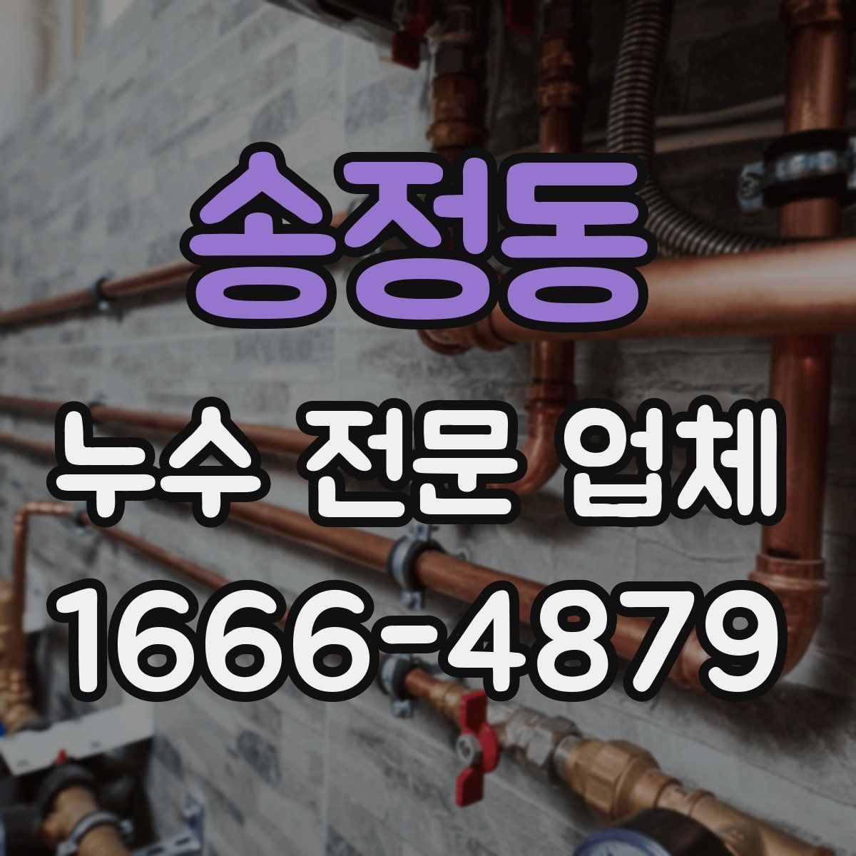 송정동 누수 전문 업체