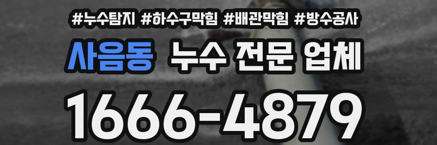 사음동 누수 전문 업체