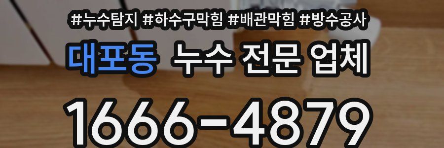 대포동 누수 전문 업체