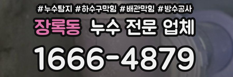 장록동 누수 전문 업체
