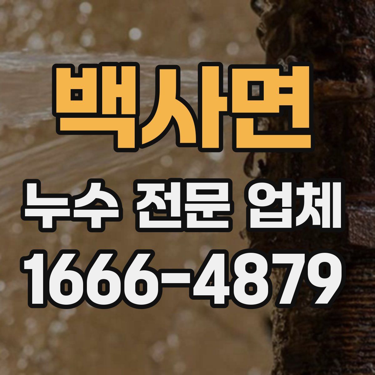 백사면 누수 전문 업체
