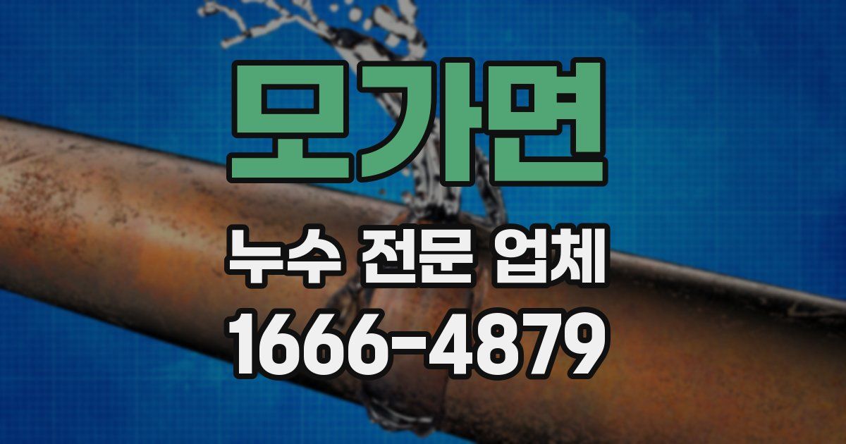 모가면 누수 전문 업체