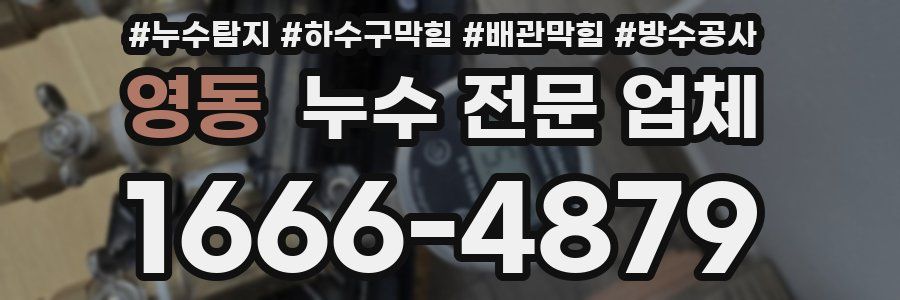 영동 누수 전문 업체
