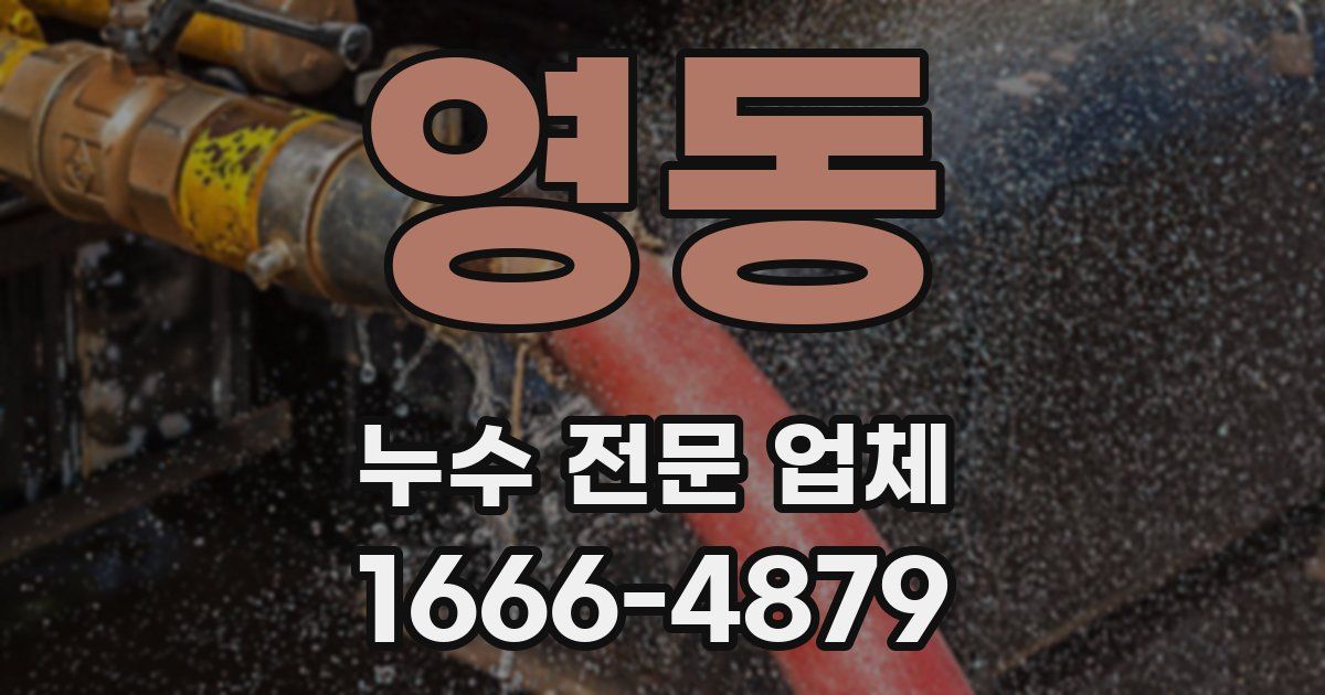 영동 누수 전문 업체