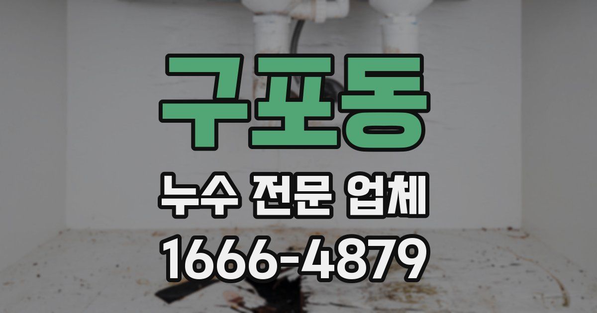 구포동 누수 전문 업체