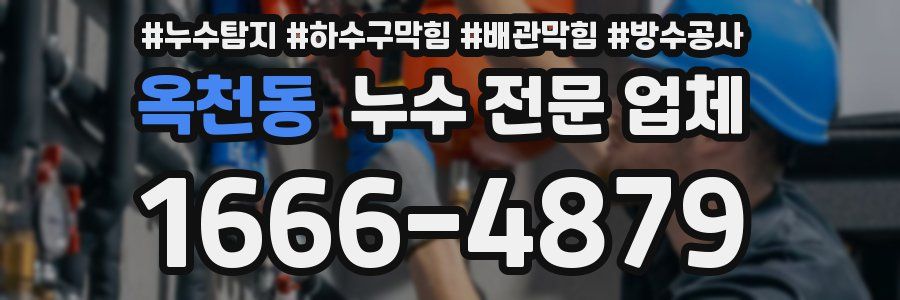 옥천동 누수 전문 업체