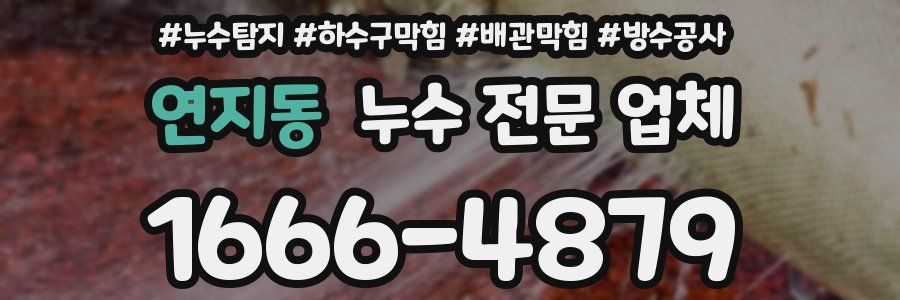 연지동 누수 전문 업체