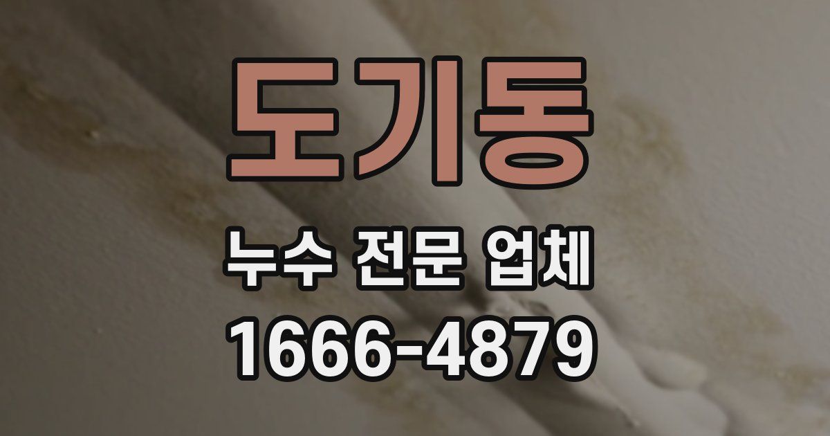도기동 누수 전문 업체