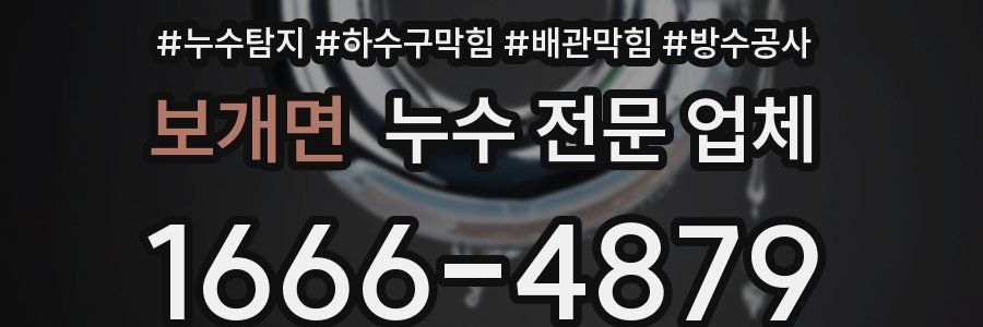 보개면 누수 전문 업체