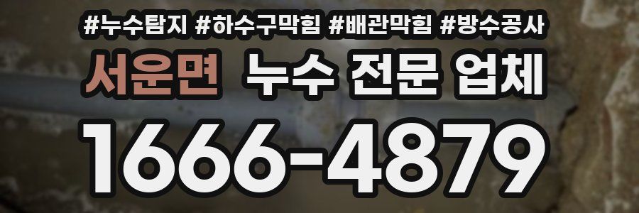 서운면 누수 전문 업체