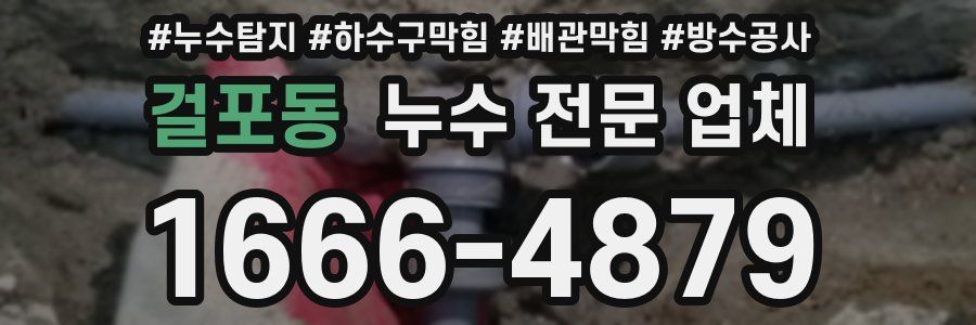 걸포동 누수 전문 업체
