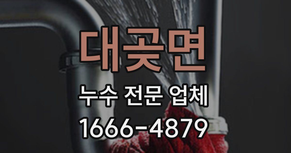 대곶면 누수 전문 업체