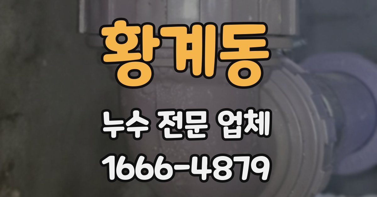황계동 누수 전문 업체