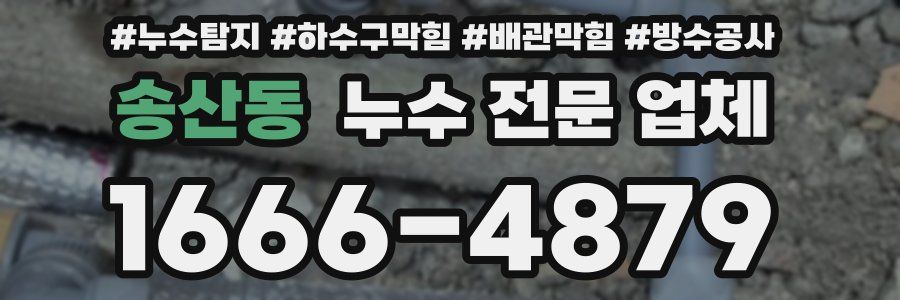 송산동 누수 전문 업체