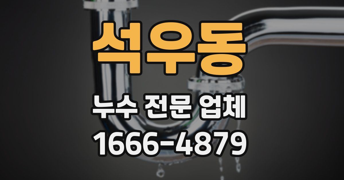 석우동 누수 전문 업체