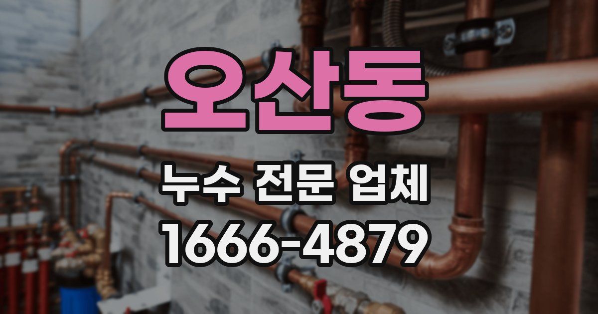오산동 누수 전문 업체