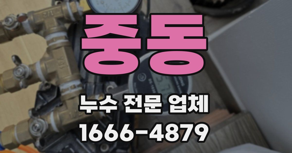 중동 누수 전문 업체