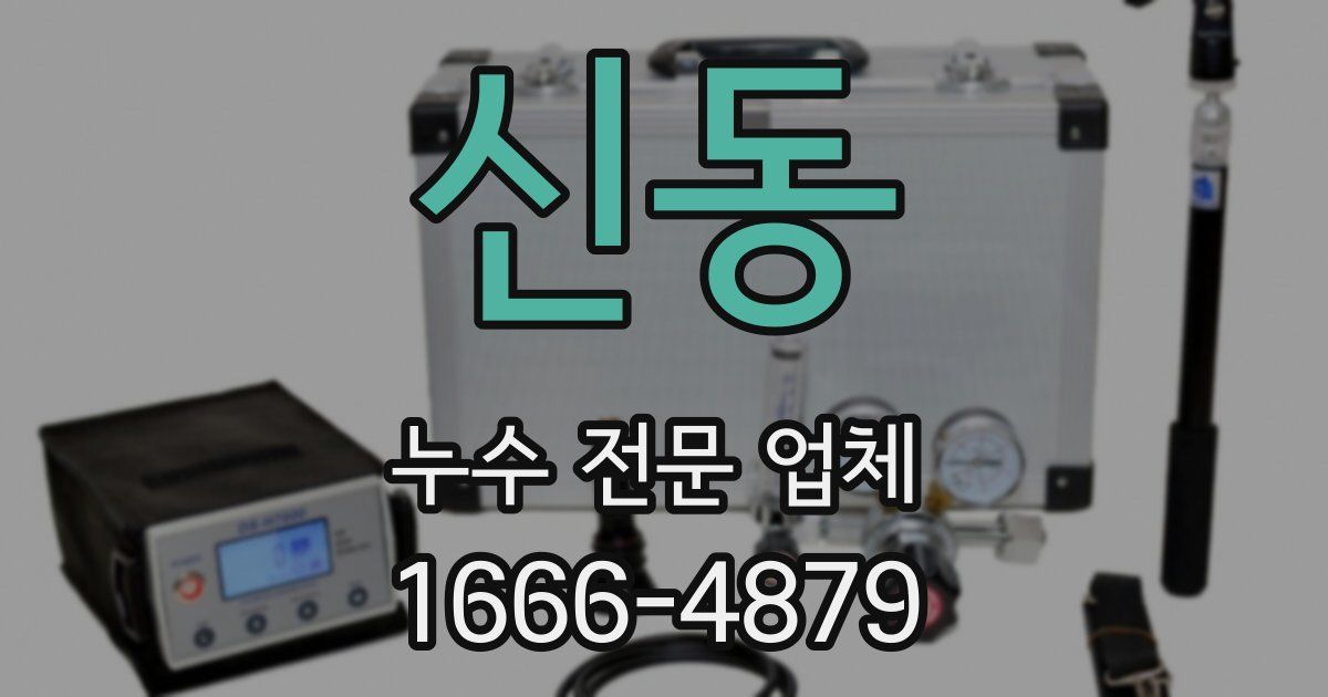 신동 누수 전문 업체