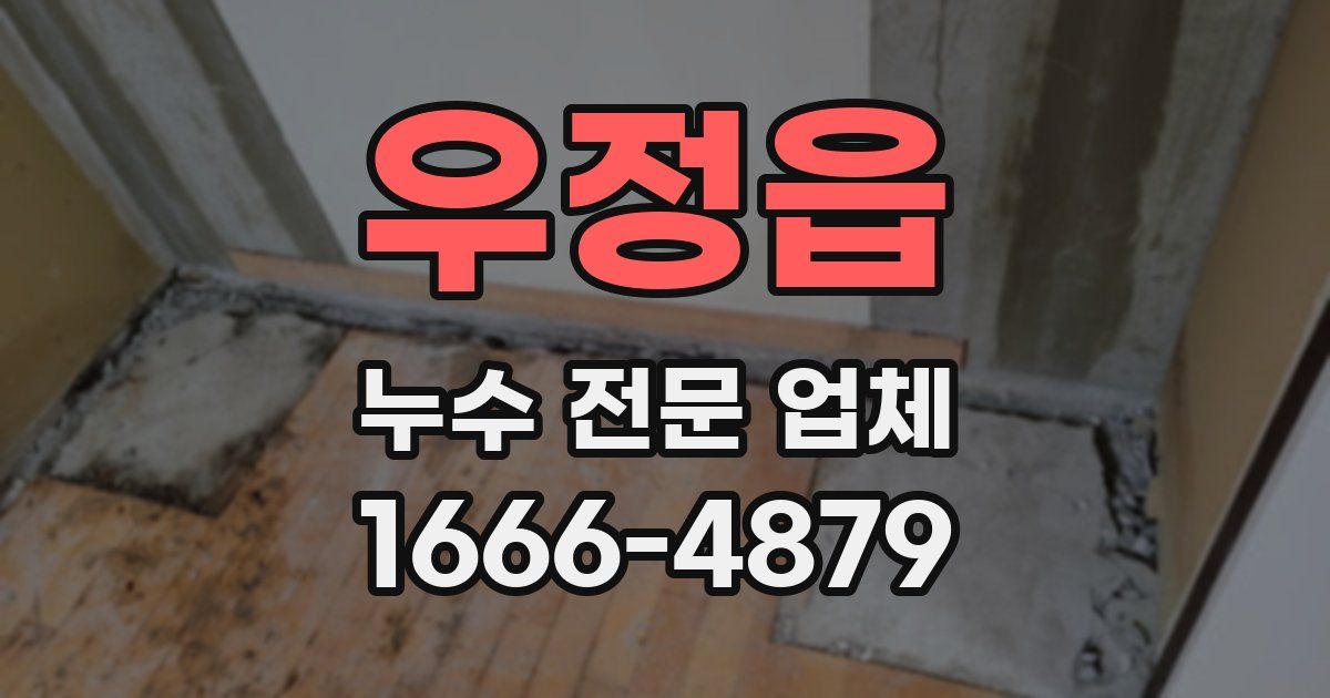 우정읍 누수 전문 업체