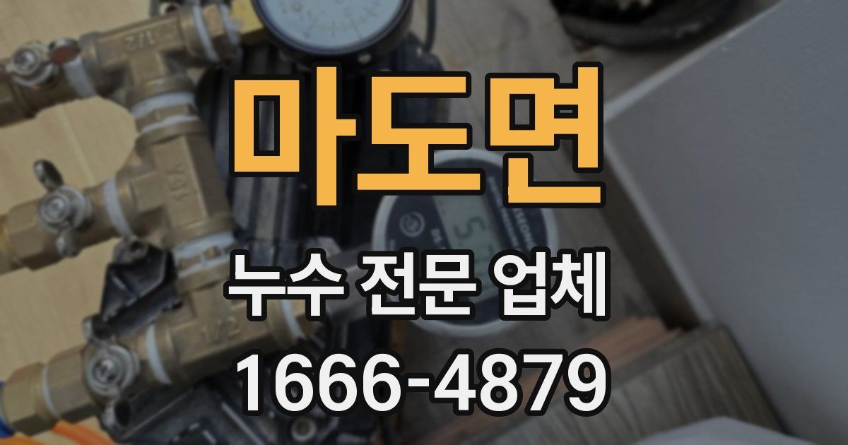마도면 누수 전문 업체