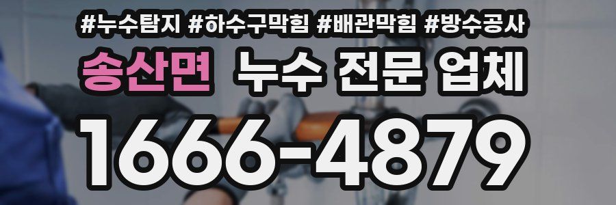 송산면 누수 전문 업체
