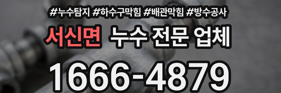 서신면 누수 전문 업체
