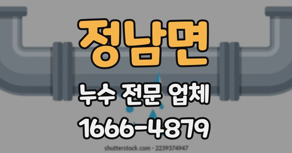 정남면 누수 전문 업체