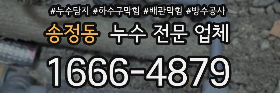 송정동 누수 전문 업체