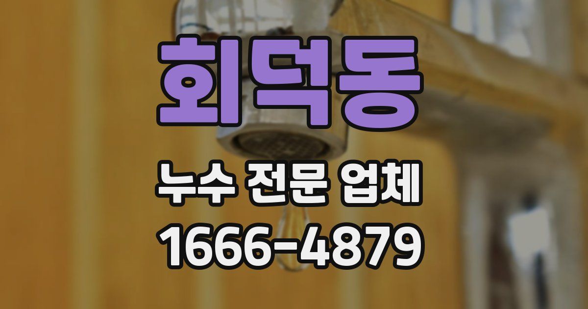 회덕동 누수 전문 업체