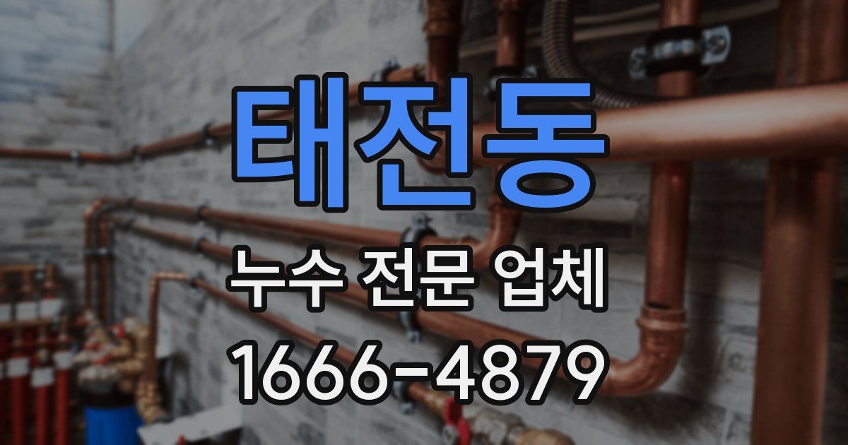 태전동 누수 전문 업체