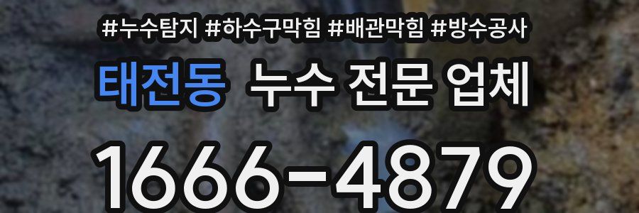 태전동 누수 전문 업체