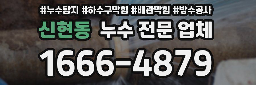 신현동 누수 전문 업체