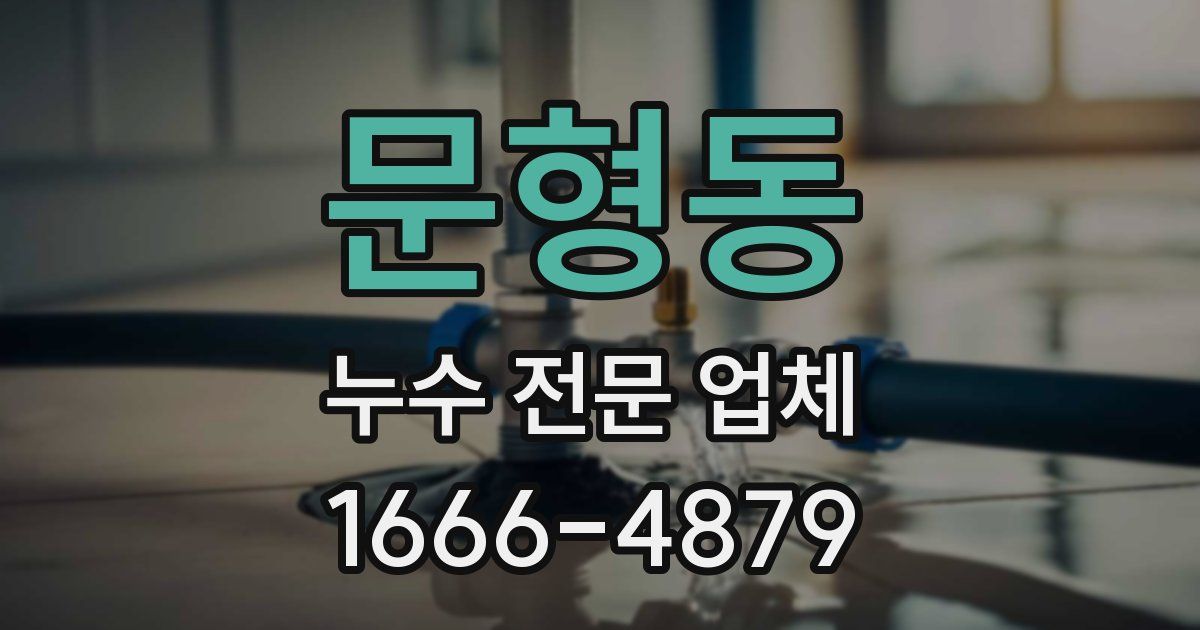 문형동 누수 전문 업체