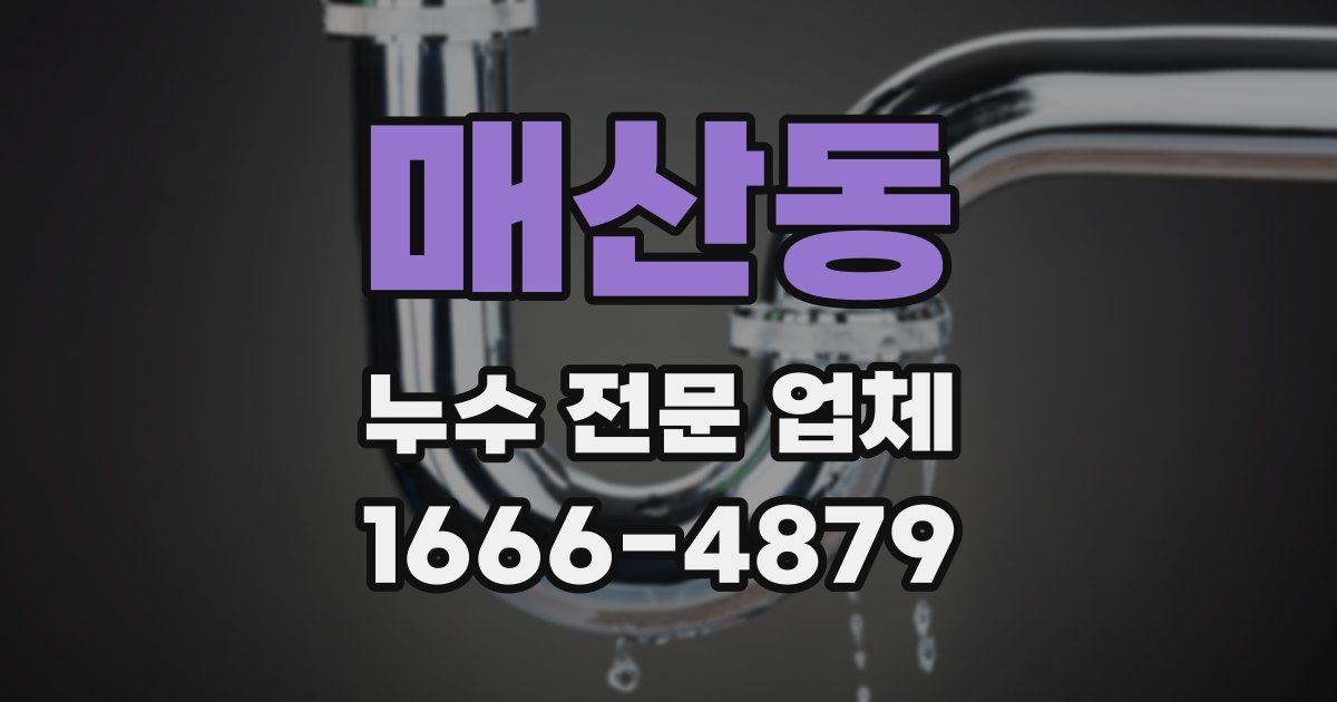 매산동 누수 전문 업체