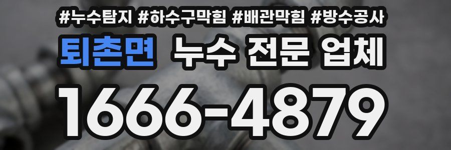 퇴촌면 누수 전문 업체