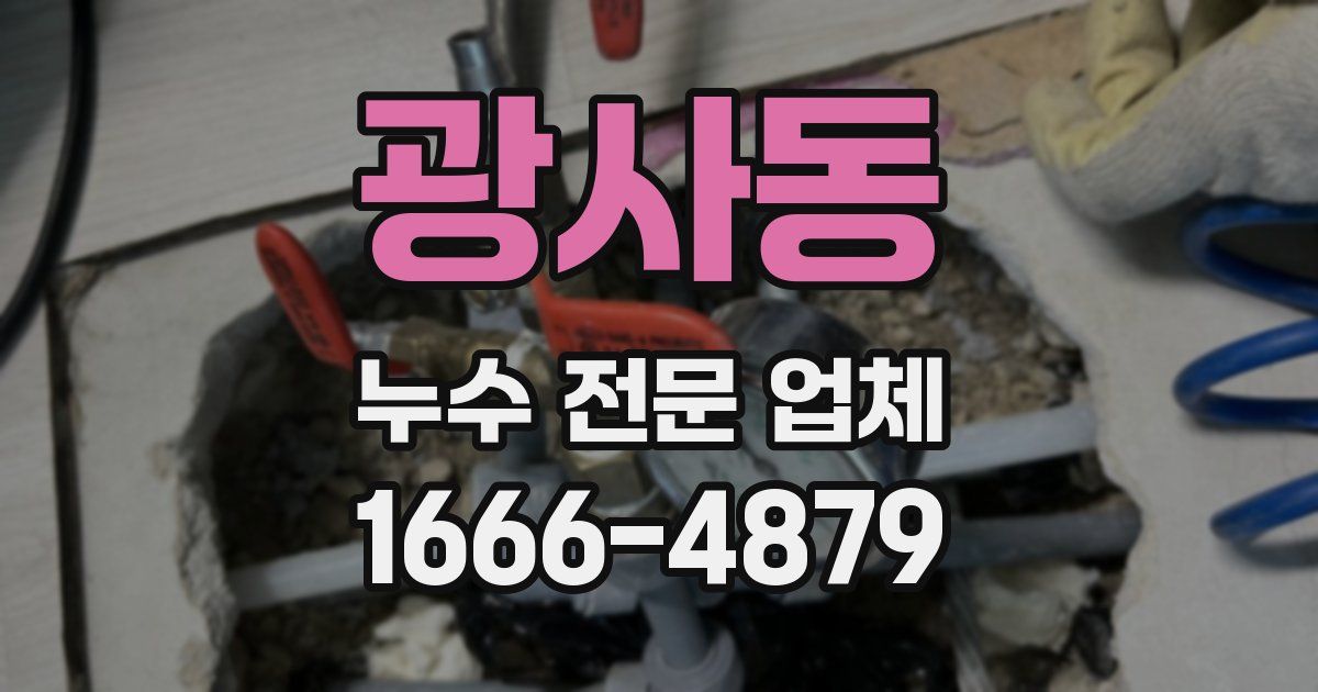 광사동 누수 전문 업체